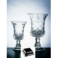 Genoa Vase on a Black Base - Italian Lead Crystal (12 3/4"x7"x7")